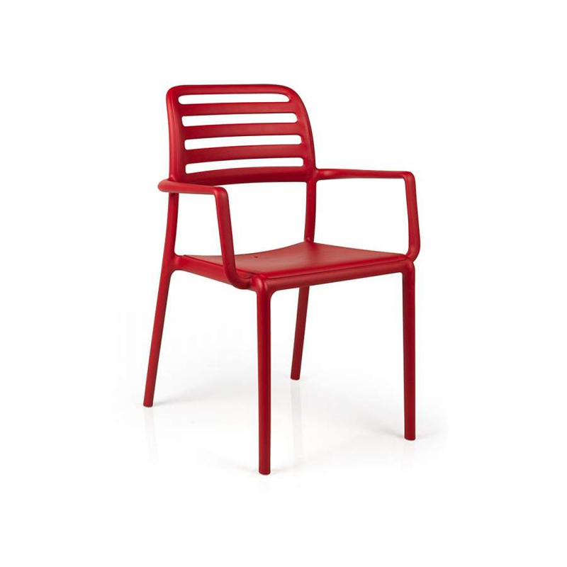 Costa 扶手餐椅（Rosso霧唇紅）