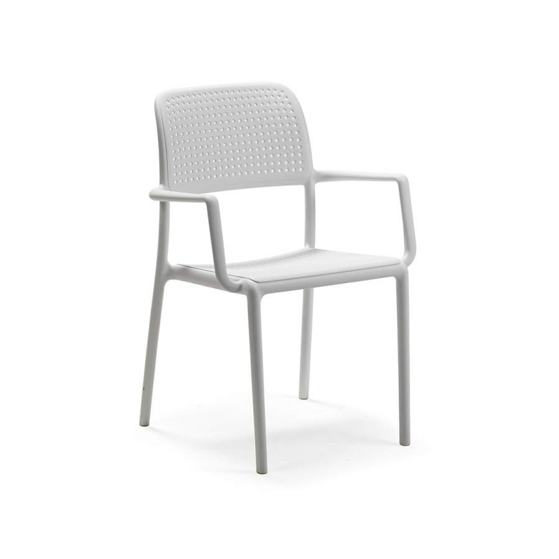 Bora 扶手餐椅（Bianco微光白）